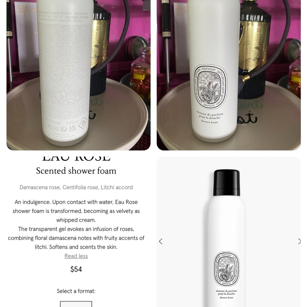 Diptyque Eau Rose Shower Foam - White and Black $64 with tax and shipping